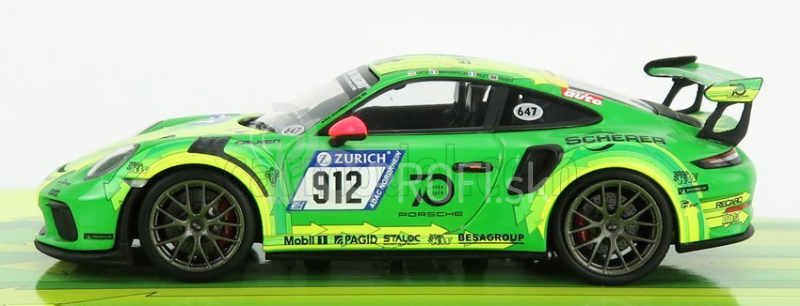 Minichamps Porsche 911 991 Gt3 Rs Manthey Racing N 912 Demo Run Goodwood 2018 R.lietz - P.pilet - F.makowiecki - N.tandy 1:43 Zelenožltá