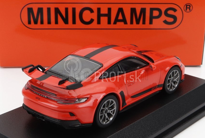 Minichamps Porsche 911 992 Gt3 Coupe 2021 1:64 oranžová čierna