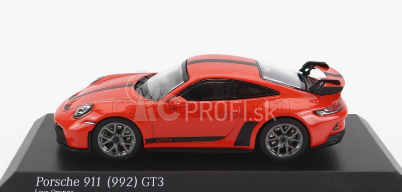 Minichamps Porsche 911 992 Gt3 Coupe 2021 1:64 oranžová čierna