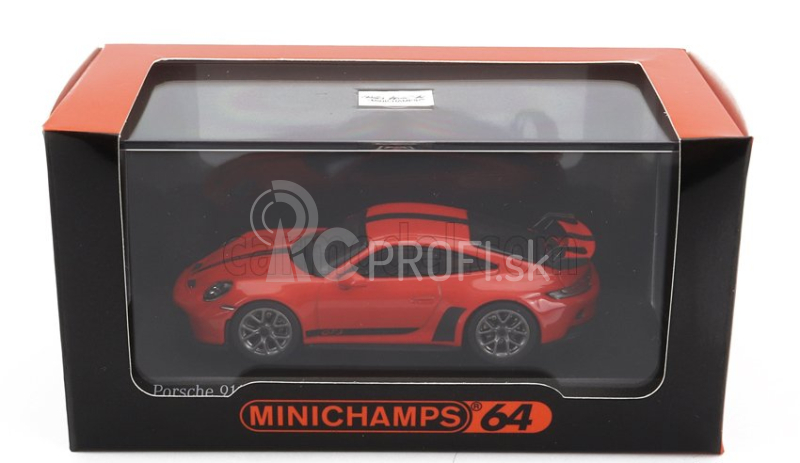 Minichamps Porsche 911 992 Gt3 Coupe 2021 1:64 oranžová čierna