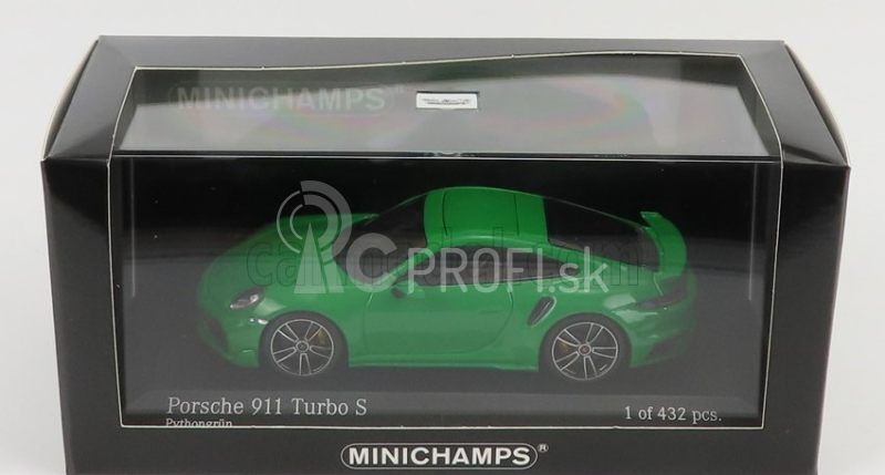 Minichamps Porsche 911 992 Turbo S Coupe Sport Design 2021 1:43 Zelená