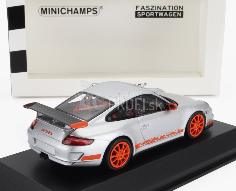 Minichamps Porsche 911 997 Gt3 Rs Coupe 2006 1:43 strieborná oranžová