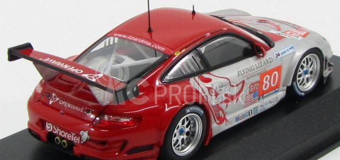 Minichamps Porsche 911 997 Gt3 Rsr 4.0l Team Flying Lizard Motorsports N 80 24h Le Mans 2010 S.neiman - D.law - J.bergmeister 1:43 červená strieborná