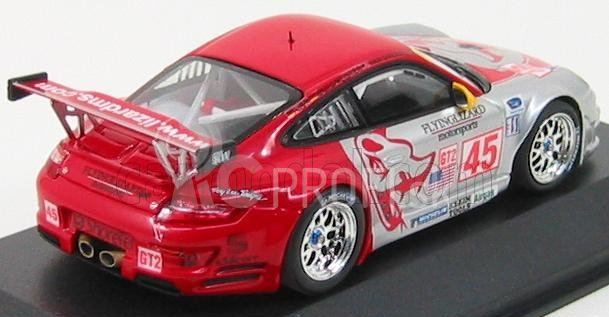 Minichamps Porsche 911 Gt3rsr N 45 12h Sebring 2007 Van-overbeek - Bergmeister - Lieb 1:43 Strieborná červená