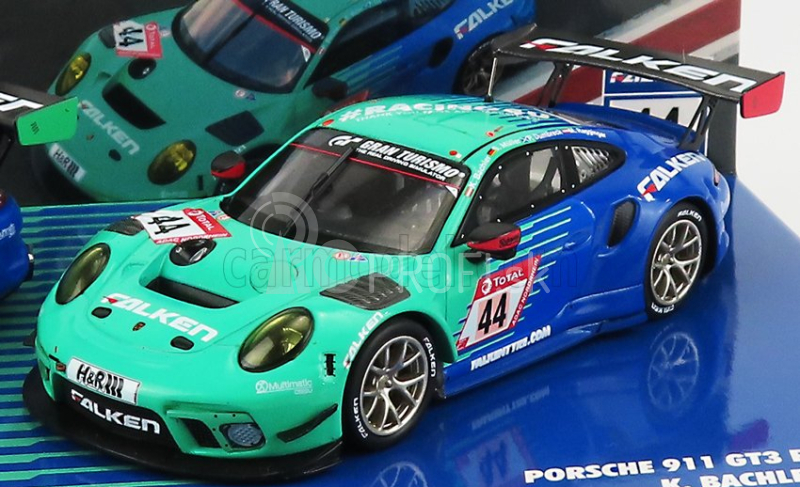 Minichamps Porsche Set 2x 911 991 Gt3 R Team Falken Motorsports N 44 24h Nurburgring 2020 P.dumbreck- M.ragginger - S.muller - K.bachler + N 33 24h Nurburgring 2020 K.bachler - S.muller - C.engelhart - D.werner 1:43 Light Green Blue