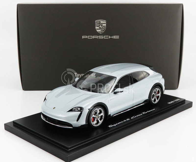 Minichamps Porsche Taycan 4s Cross Turismo 2021 - Con Vetrina - s vitrínou 1:18 Ice Grey