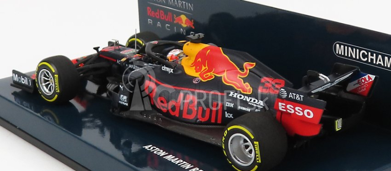 Minichamps Red bull F1 Rb15 Team Aston Martin N 33 Winner Brazilian GP 2019 Max Verstappen 1:43 Matná modrá žltá