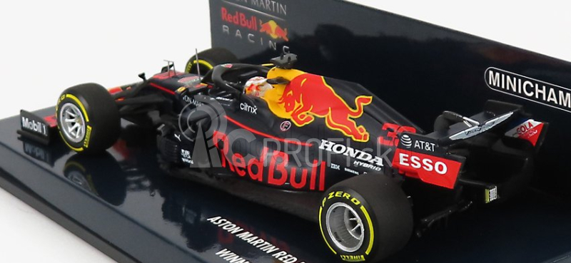 Minichamps Red bull F1 Rb16 Honda Team Aston Martin N 33 Winner Abu Dhabi GP 2020 Max Verstappen 1:43 Matná modrá červená žltá