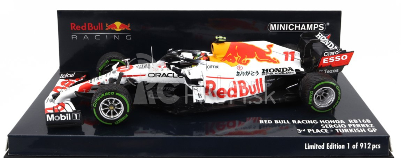 Minichamps Red bull F1 Rb16b Honda Ra620h Team Aston Martin N 11 3. GP Turecka 2021 Sergio Perez 1:43 Bielo-červená