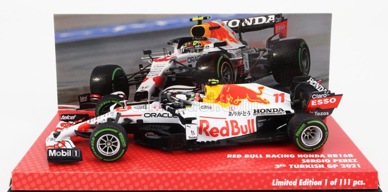 Minichamps Red bull F1 Rb16b Honda Ra620h Team Aston Martin N 11 3. GP Turecka 2021 Sergio Perez 1:43 Bielo-červená