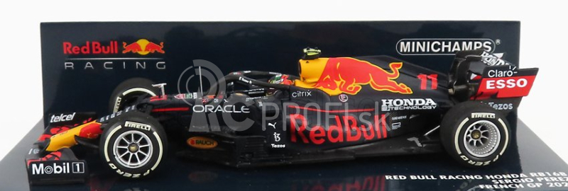 Minichamps Red bull F1 Rb16b Honda Ra620h Team Aston Martin N 11 3rd French Gp 2021 Sergio Perez 1:43 Matná modrá žltá červená