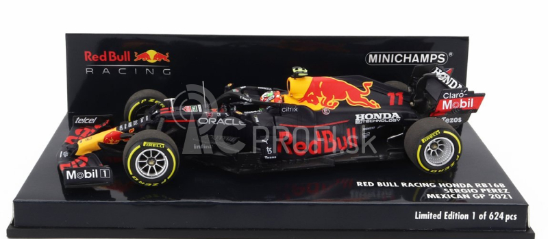 Minichamps Red bull F1 Rb16b Honda Ra620h Team Aston Martin N 11 3rd Mexico Gp 2021 Sergio Perez 1:43 Matná modrá žltá červená