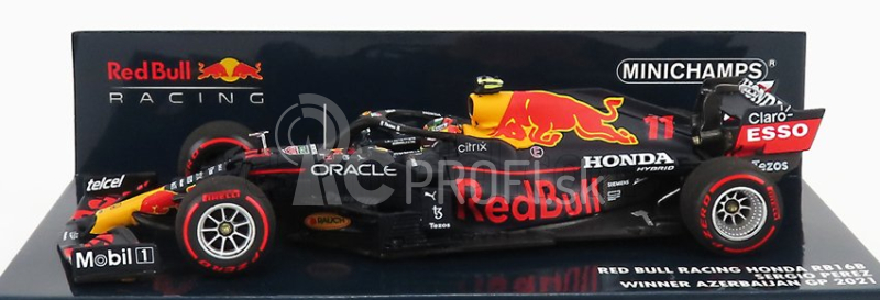 Minichamps Red bull F1 Rb16b Honda Ra620h Team Aston Martin N 11 Winner Azerbaijan Gp 2021 Sergio Perez 1:43 Matná modrá žltá červená