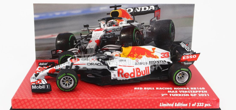 Minichamps Red bull F1 Rb16b Honda Ra620h Team Aston Martin N 33 Majster sveta 2. Turecký Gp 2021 Max Verstappen 1:43 Biela červená