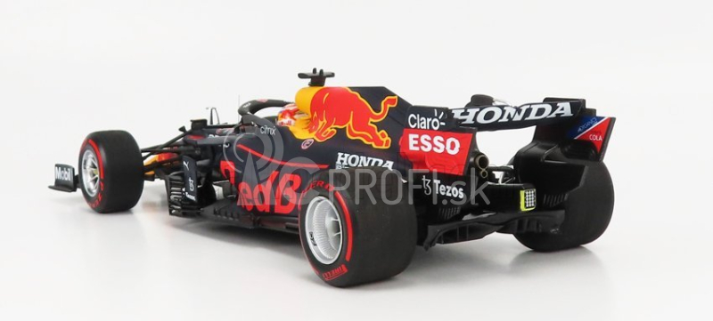 Minichamps Red bull F1 Rb16b Honda Ra620h Team Aston Martin N 33 Víťaz holandského Gp Majster sveta 2021 Max Verstappen 1:18 Matná modrá žltá červená