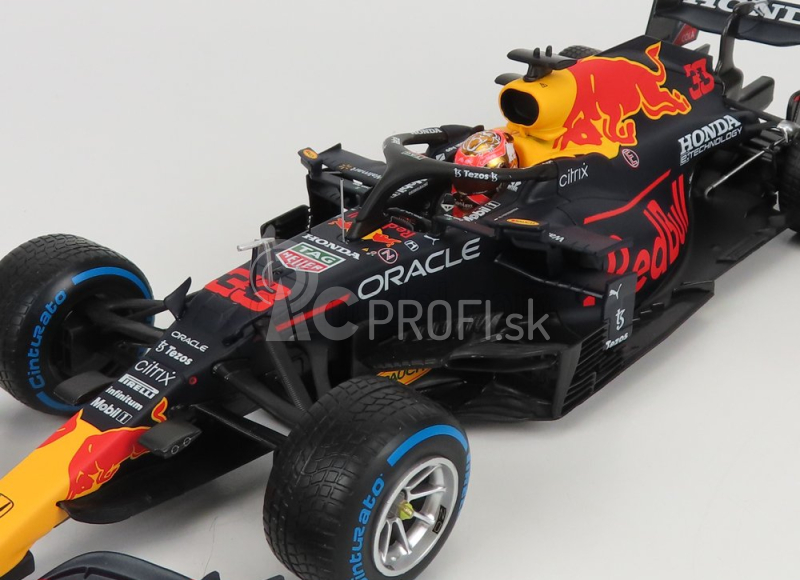 Minichamps Red bull F1 Rb16b Honda Ra620h Team Aston Martin N 33 Winner Belgium Gp 2021 Max Verstappen 1:18 Matná modrá žltá červená