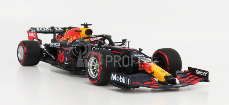 Minichamps Red bull F1 Rb16b Honda Ra620h Team Aston Martin N 33 Winner Dutch GP 2021 Max Verstappen 1:18 Matná modrá žltá červená