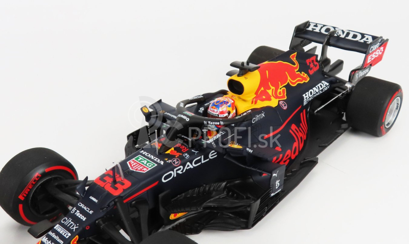 Minichamps Red bull F1 Rb16b Honda Ra620h Team Aston Martin N 33 Winner Dutch GP 2021 Max Verstappen 1:18 Matná modrá žltá červená