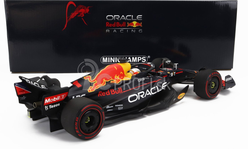 Minichamps Red bull F1 Rb18 Team Oracle Red Bull Racing N 1 Majster sveta Víťaz Belgicko Gp 2022 Max Verstappen 1:18 Matná modrá žltá červená