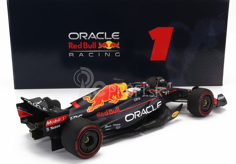 Minichamps Red bull F1 Rb18 Team Oracle Red Bull Racing N 1 Majster sveta Víťaz Belgicko Gp 2022 Max Verstappen 1:18 Matná modrá žltá červená