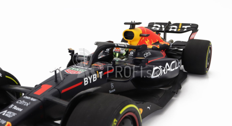 Minichamps Red bull F1 Rb18 Team Oracle Red Bull Racing N 1 Víťaz francúzskeho Gp Majster sveta 2022 Max Verstappen 1:18 Matná modrá žltá červená