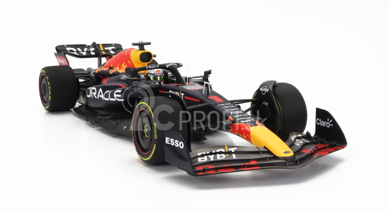 Minichamps Red bull F1 Rb18 Team Oracle Red Bull Racing N 1 Víťaz majstrovstiev sveta Dutch Gp 2022 Max Verstappen 1:18 Matná modrá žltá červená