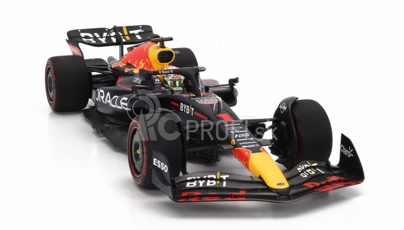 Minichamps Red bull F1 Rb18 Team Oracle Red Bull Racing N 1 Víťaz majstrovstiev sveta v Maďarsku 2022 Max Verstappen 1:18 Matná modrá žltá červená