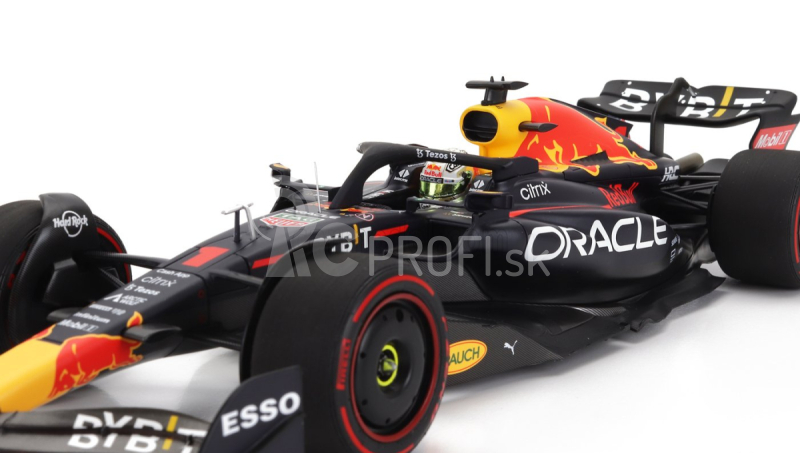 Minichamps Red bull F1 Rb18 Team Oracle Red Bull Racing N 1 Víťaz majstrovstiev sveta v Maďarsku 2022 Max Verstappen 1:18 Matná modrá žltá červená