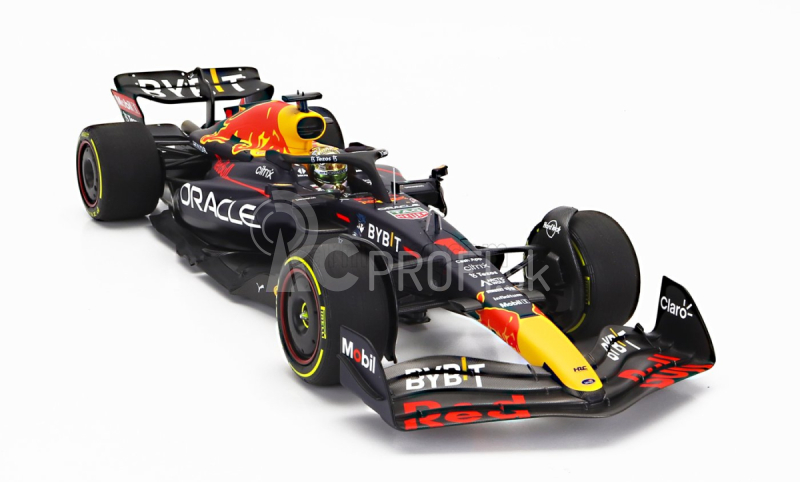 Minichamps Red bull F1 Rb18 Team Oracle Red Bull Racing N 1 Winner Abu Dhabi Gp Majster sveta 2022 Max Verstappen 1:18 Matná modrá žltá červená