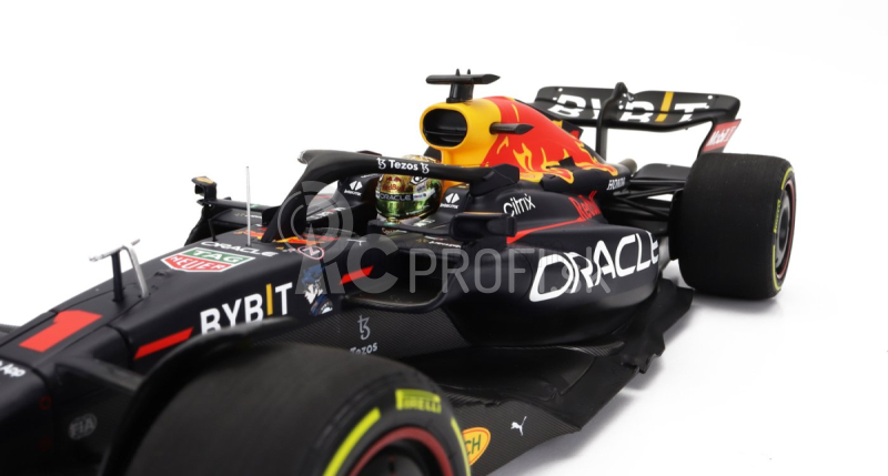 Minichamps Red bull F1 Rb18 Team Oracle Red Bull Racing N 1 Winner Abu Dhabi Gp Majster sveta 2022 Max Verstappen 1:18 Matná modrá žltá červená