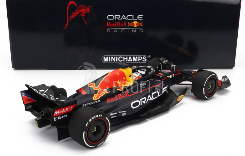 Minichamps Red bull F1 Rb18 Team Oracle Red Bull Racing N 1 Winner Austin Usa Gp Majster sveta 2022 Max Verstappen 1:18 Matná modrá žltá červená