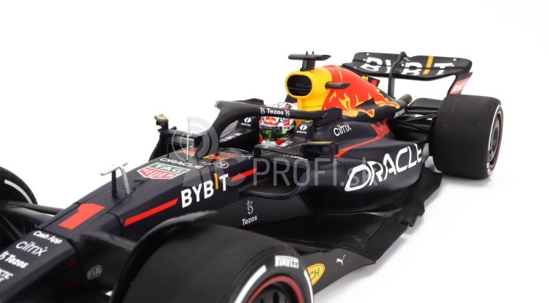 Minichamps Red bull F1 Rb18 Team Oracle Red Bull Racing N 1 Winner Austin Usa Gp Majster sveta 2022 Max Verstappen 1:18 Matná modrá žltá červená