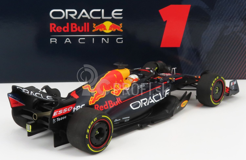 Minichamps Red bull F1 Rb18 Team Oracle Red Bull Racing N 1 Winner Saudi Arabia Gp World Champion 2022 Max Verstappen 1:18 Matná modrá žltá červená