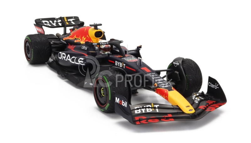 Minichamps Red bull F1 Rb18 Team Oracle Red Bull Racing N 1 World Champion Winner Japan Gp With Pit Board 2022 Max Verstappen 1:18 Matná modrá žltá červená