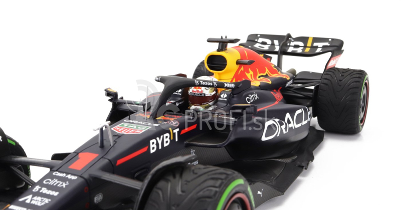 Minichamps Red bull F1 Rb18 Team Oracle Red Bull Racing N 1 World Champion Winner Japan Gp With Pit Board 2022 Max Verstappen 1:18 Matná modrá žltá červená