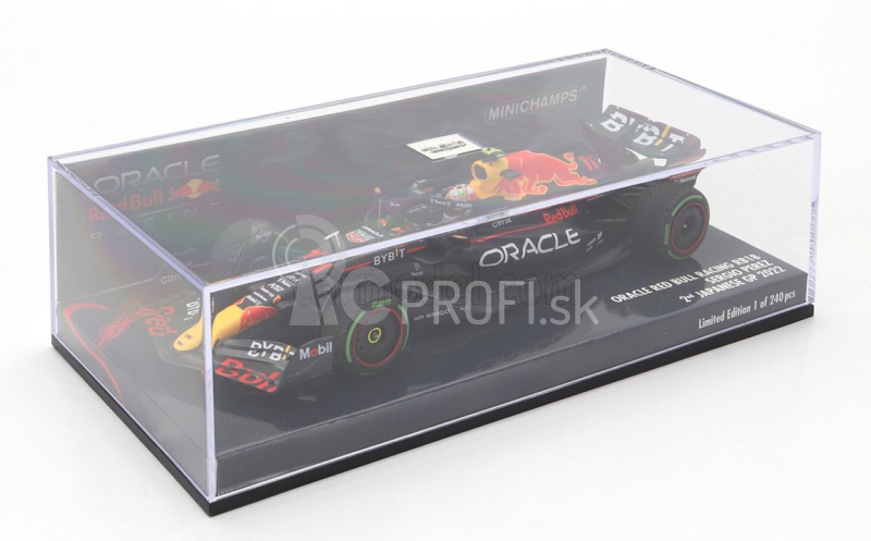 Minichamps Red bull F1 Rb18 Team Oracle Red Bull Racing N 11 2nd Japan Gp 2022 Sergio Perez 1:43 Matná modrá žltá červená