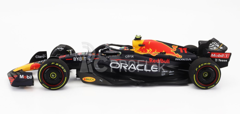 Minichamps Red bull F1 Rb18 Team Oracle Red Bull Racing N 11 3rd Abu Dhabi Gp 2022 Sergio Perez 1:18 Matná modrá žltá červená