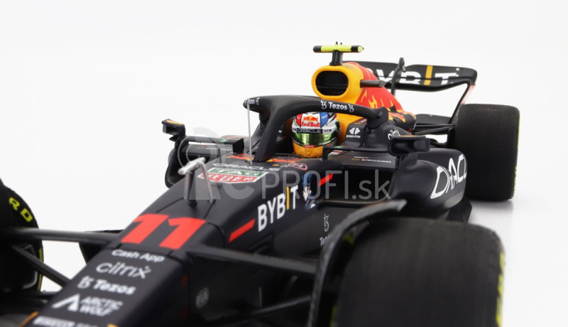 Minichamps Red bull F1 Rb18 Team Oracle Red Bull Racing N 11 3rd Abu Dhabi Gp 2022 Sergio Perez 1:18 Matná modrá žltá červená