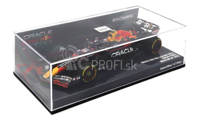 Minichamps Red bull F1 Rb18 Team Oracle Red Bull Racing N 11 3rd Mexico Gp 2022 Sergio Perez 1:43 Matná modrá žltá červená