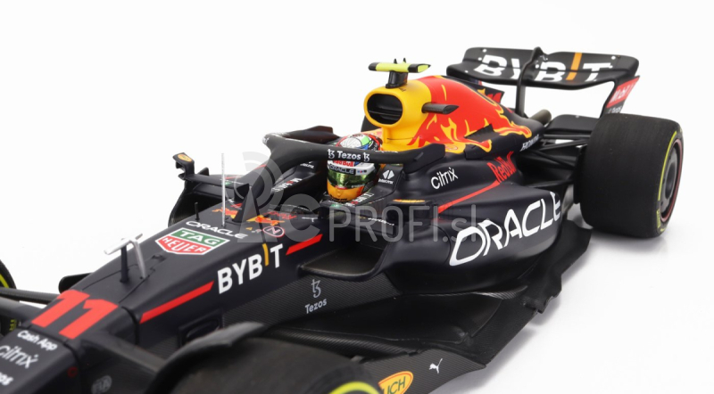 Minichamps Red bull F1 Rb18 Team Oracle Red Bull Racing N 11 Austin Usa Gp 2022 Sergio Perez 1:18 Matná modrá žltá červená