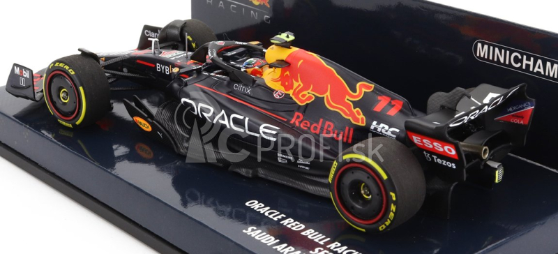 Minichamps Red bull F1 Rb18 Team Oracle Red Bull Racing N 11 Bahrain Gp 2022 Sergio Perez 1:43 Matná modrá žltá červená