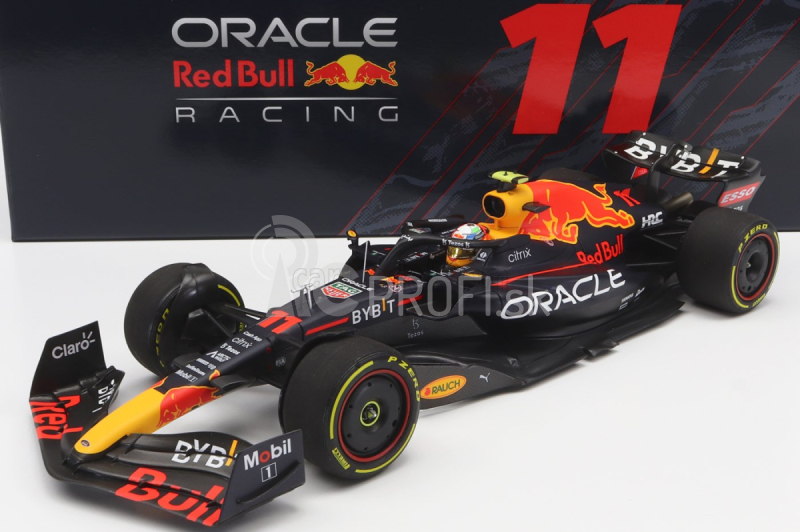 Minichamps Red bull F1 Rb18 Team Oracle Red Bull Racing N 11 Pole Position Saudi Arabia Gp 2022 Sergio Perez 1:18 Matná modrá žltá červená