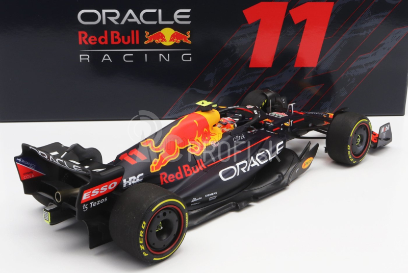 Minichamps Red bull F1 Rb18 Team Oracle Red Bull Racing N 11 Pole Position Saudi Arabia Gp 2022 Sergio Perez 1:18 Matná modrá žltá červená