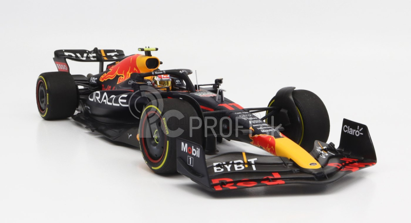 Minichamps Red bull F1 Rb18 Team Oracle Red Bull Racing N 11 Pole Position Saudi Arabia Gp 2022 Sergio Perez 1:18 Matná modrá žltá červená