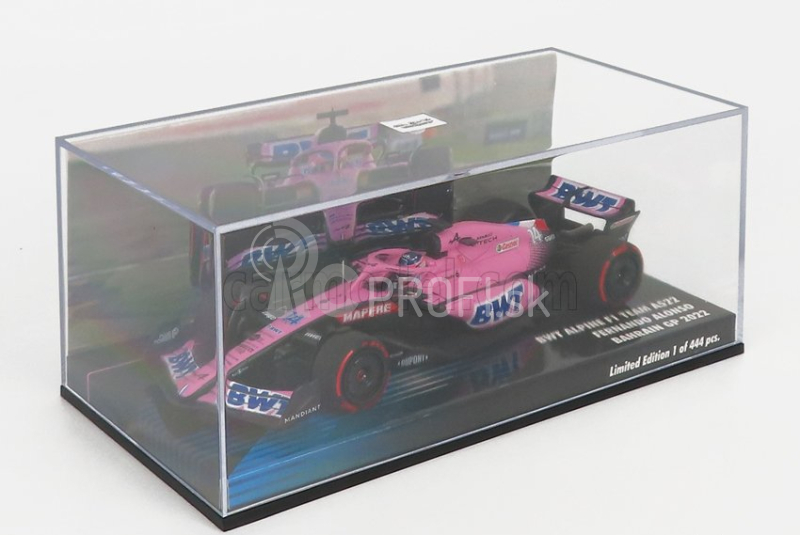 Minichamps Renault F1 A522 Team Alpine Bwt N 14 Bahrain Gp 2022 Fernando Alonso 1:43 Ružová