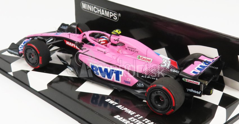 Minichamps Renault F1 A522 Team Alpine Bwt N 31 Bahrain Gp 2022 Esteban Ocon 1:43 Ružová Modrá