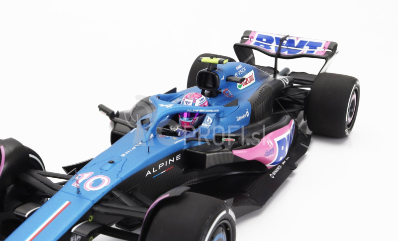 Minichamps Renault F1 A523 Team Bwt Alpine N 10 8th Miami Gp With Pit Board 2023 Pierre Gasly 1:18 Blue Black Pink