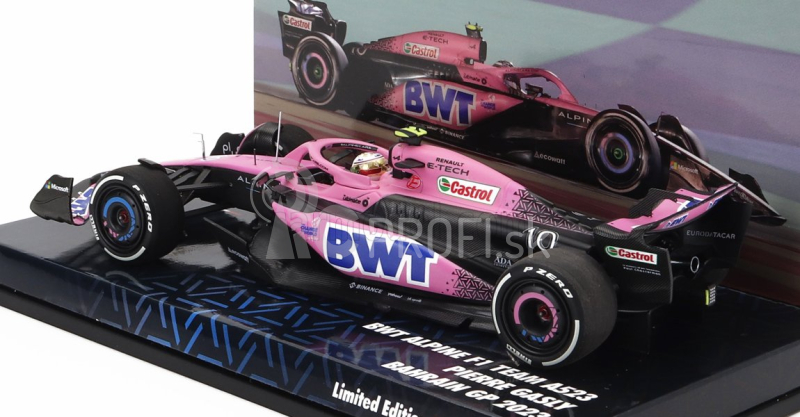 Minichamps Renault F1 A523 Team Bwt Alpine N 10 9th Bahrain Gp 2023 Pierre Gasly 1:43 Pink Black Blue