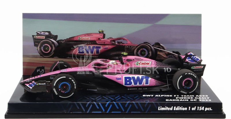 Minichamps Renault F1 A523 Team Bwt Alpine N 10 9th Bahrain Gp 2023 Pierre Gasly 1:43 Pink Black Blue