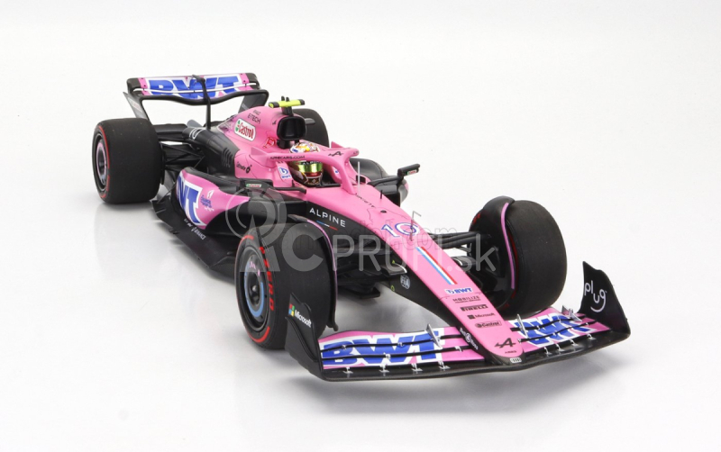 Minichamps Renault F1 A523 Team Bwt Alpine N 10 9th Bahrain Gp With Pit Board 2023 Pierre Gasly 1:18 Pink Black Blue